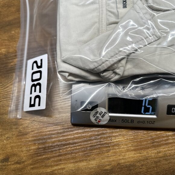 Buck Mason Polo Shirt Mens Large Beige Cotton Short Sleeve Business Preppy FLAW - Picture 9 of 9